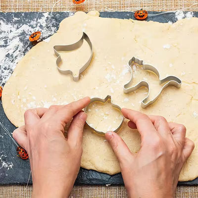 Cookie Cutter Set Halloween Stainless Steel Rolled Edge