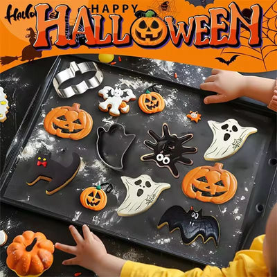 Cookie Cutter Set Halloween Stainless Steel Rolled Edge