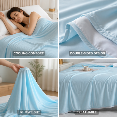 Cooling Blanket Double Sided Breathable & Lightweight