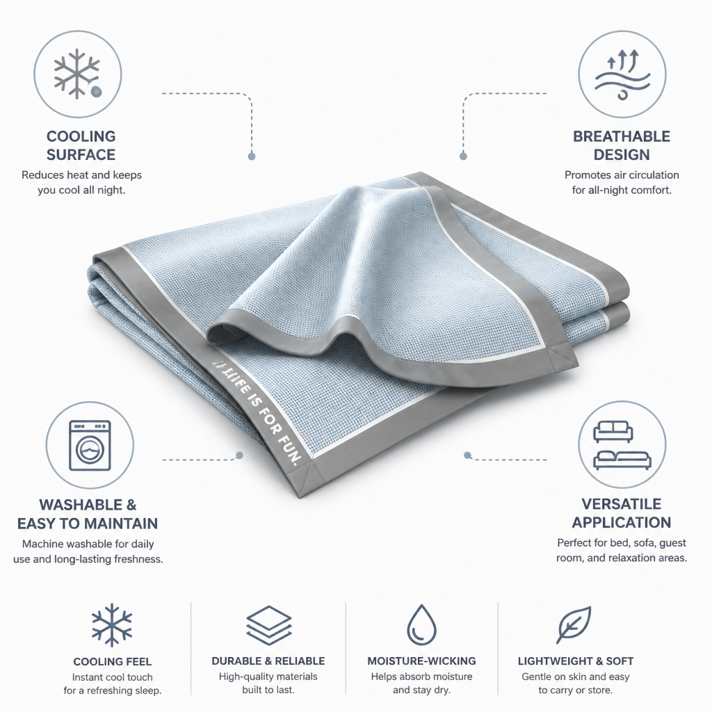 Cooling Summer Mat Breathable Washable Bed & Sofa