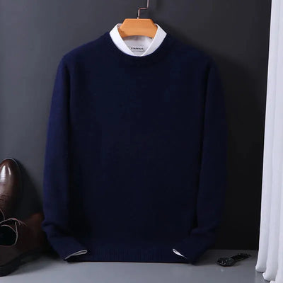 Crew Neck Sweater Fine Cashmere Breathable Straight Cut