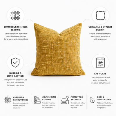 Cushion Cover Chenille Texture Bamboo Structure