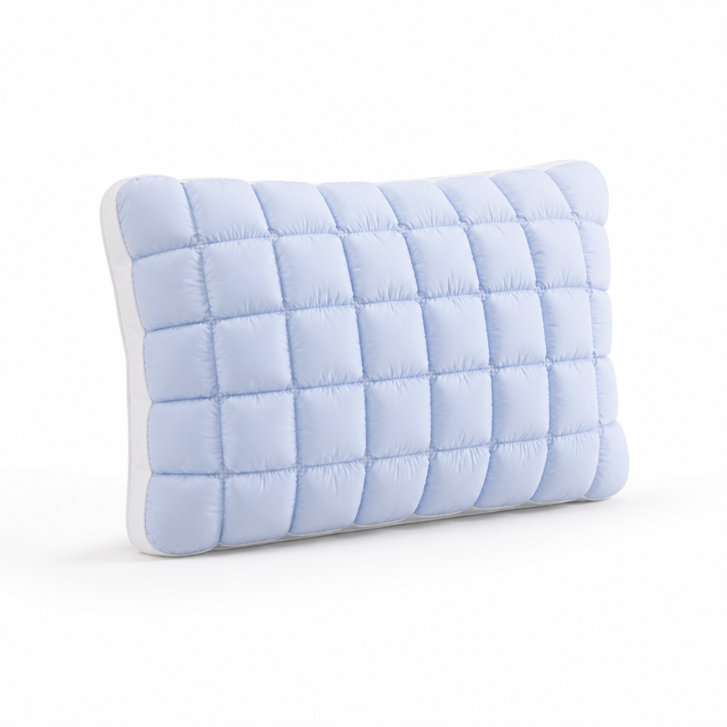 Decorative Pillow Cloud-Quilted Polyester Cover & Cotton-Blend Fill
