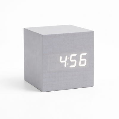 Digital LED Clock Wooden Frame Time & Temperature