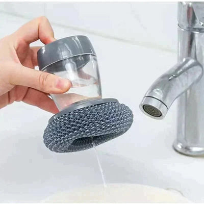 Dish Brush Refillable Soap Dispenser Stiff Bristles