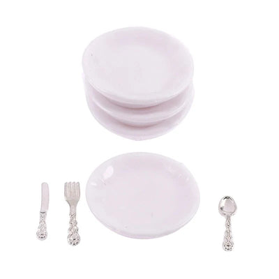 Dollhouse Dinnerware Set 1:12 Scale Set of 4
