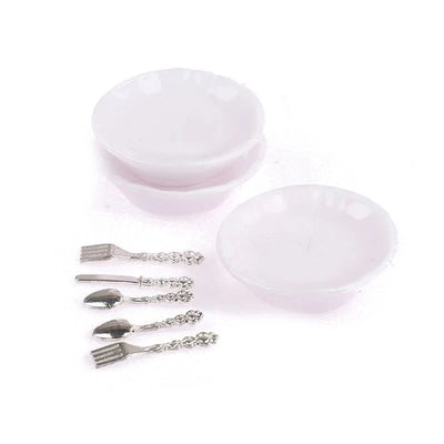 Dollhouse Dinnerware Set 1:12 Scale Set of 4