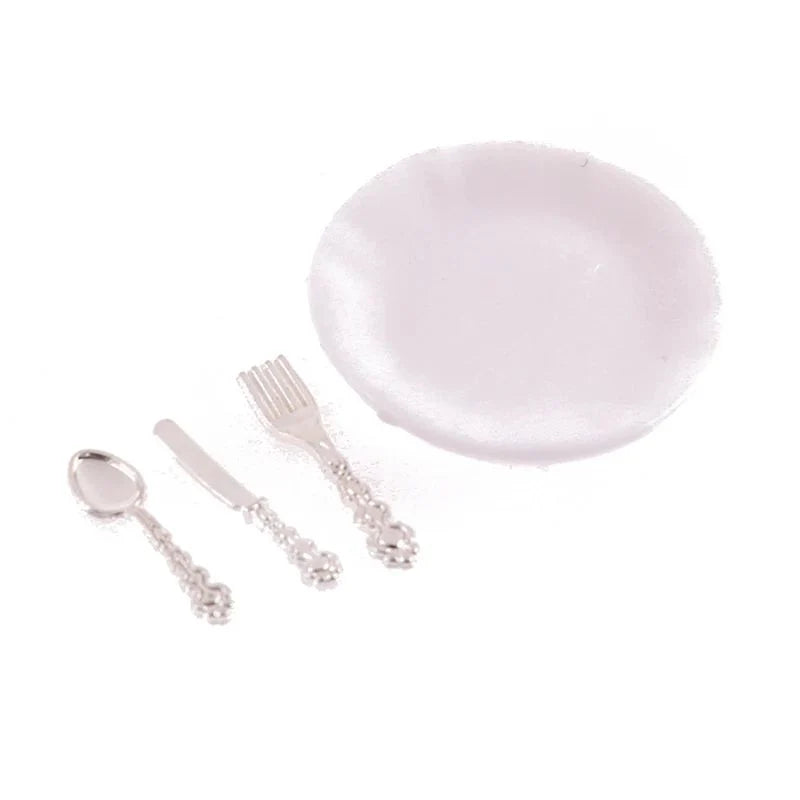 Dollhouse Dinnerware Set 1:12 Scale Set of 4