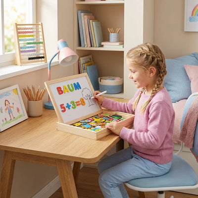 Drawing Board Magnetic & Erasable Foldable Wood Frame