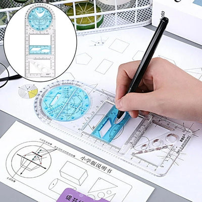 Drawing Ruler 14 Geometric Templates Transparent