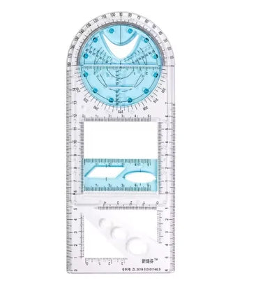 Drawing Ruler 14 Geometric Templates Transparent