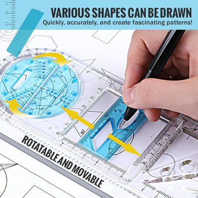 Drawing Ruler 14 Geometric Templates Transparent