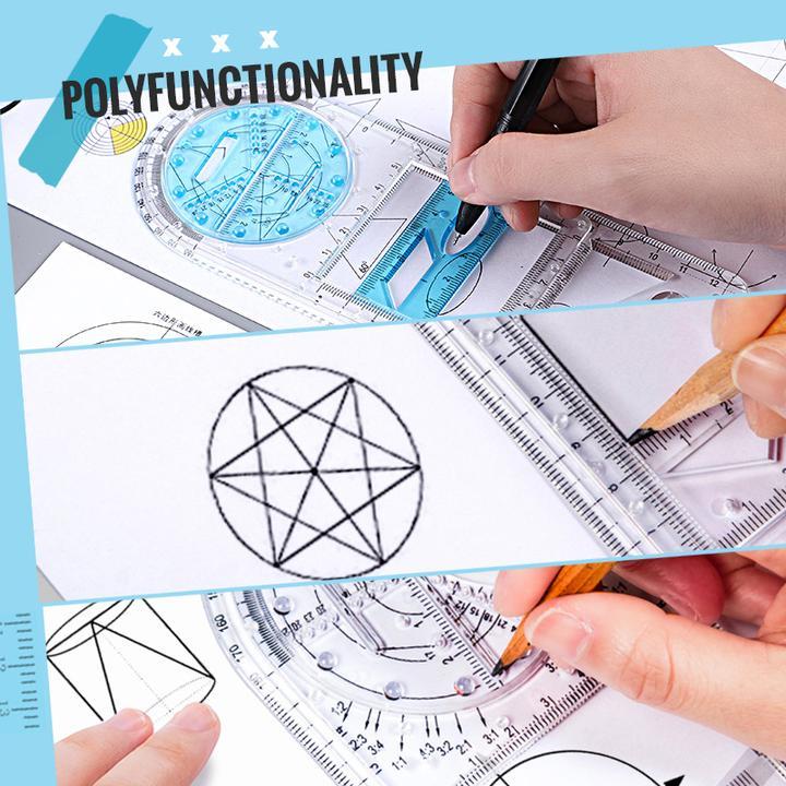 Drawing Ruler 14 Geometric Templates Transparent