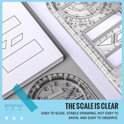 Drawing Ruler 14 Geometric Templates Transparent