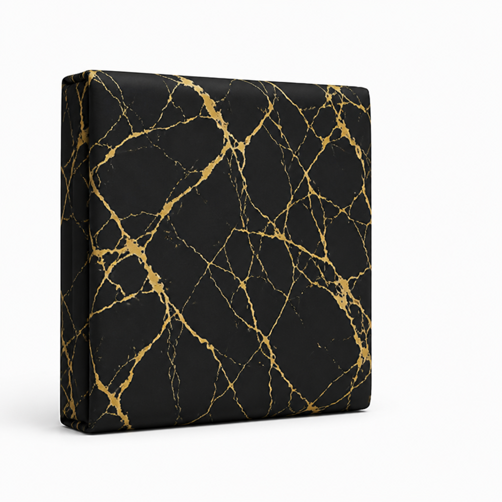 Duvet Cover Marble Pattern Silky Polyester Includes Pillowcases