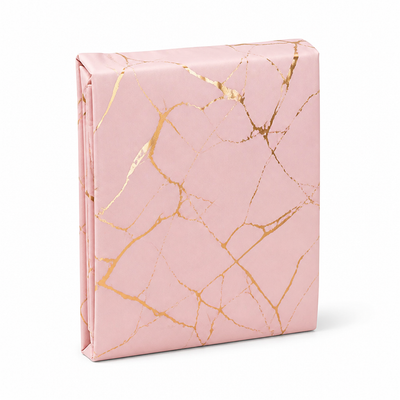 Duvet Cover Marble Pattern Silky Polyester Includes Pillowcases