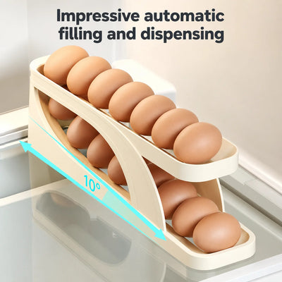 Egg Holder Automatic Rolling Non-Slip Holds 15 Eggs