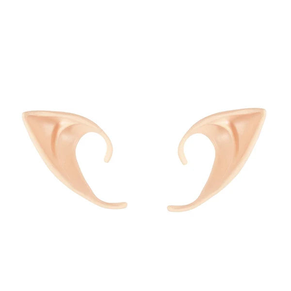 Elf Ear Clips Clip-On Skin-Tone Flexible Long & Short