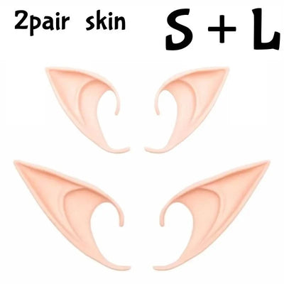 Elf Ears Ultra-Soft Silicone Adhesive-Free Slip-On Makeup-Compatible