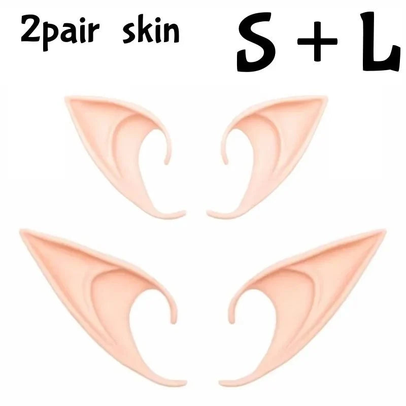 Elf Ears Ultra-Soft Silicone Adhesive-Free Slip-On Makeup-Compatible
