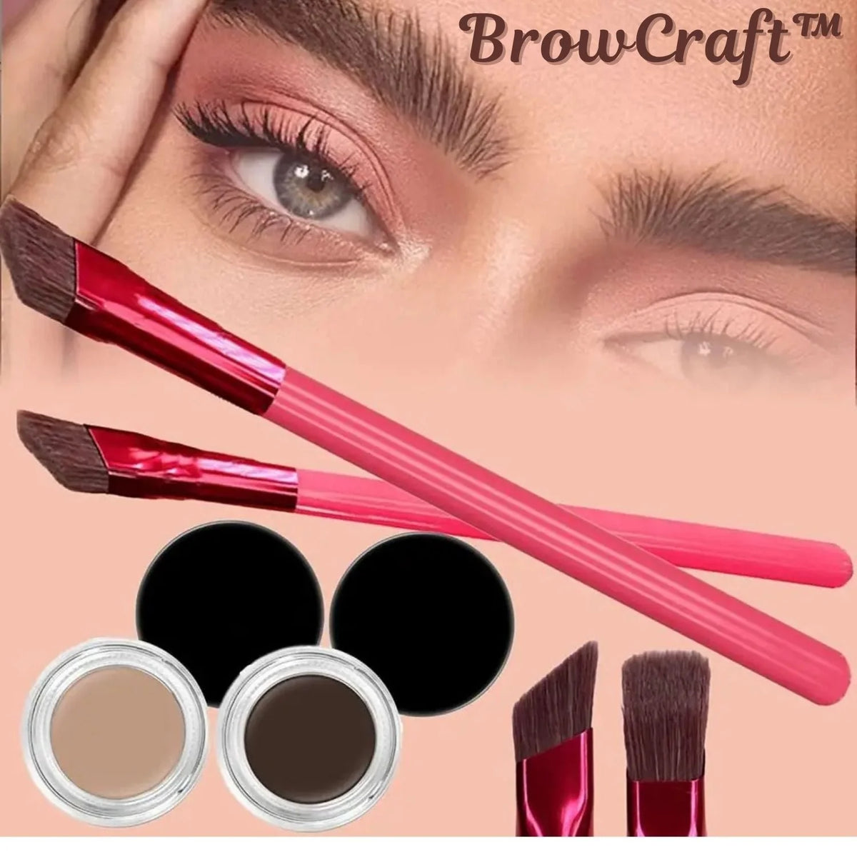 Eyebrow Brush Ultra-Fine Tapered Tip Ergonomic Handle
