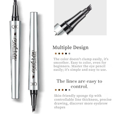 Eyebrow Pencil 4-Prong Microblading Tip Waterproof & Smudge-Proof