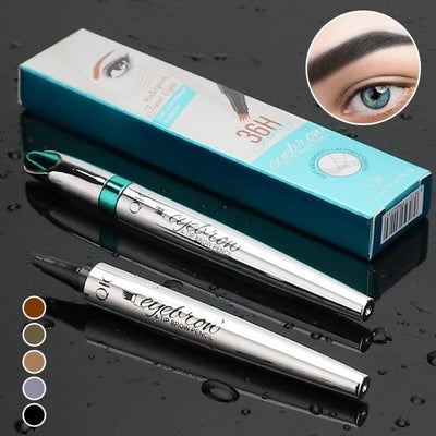 Eyebrow Pencil 4-Tip Microblading Head Waterproof & Long-Lasting