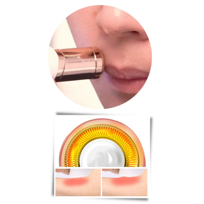Facial Hair Remover LED Light & Removable Head
