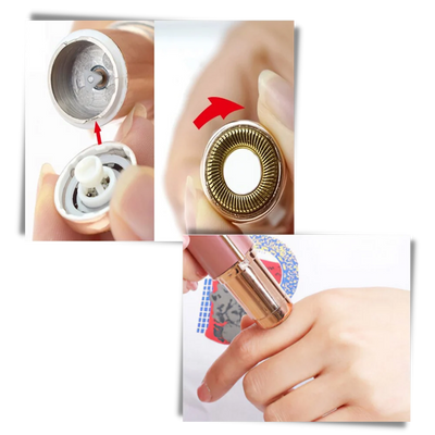 Facial Hair Remover LED Light & Removable Head Battery Powered