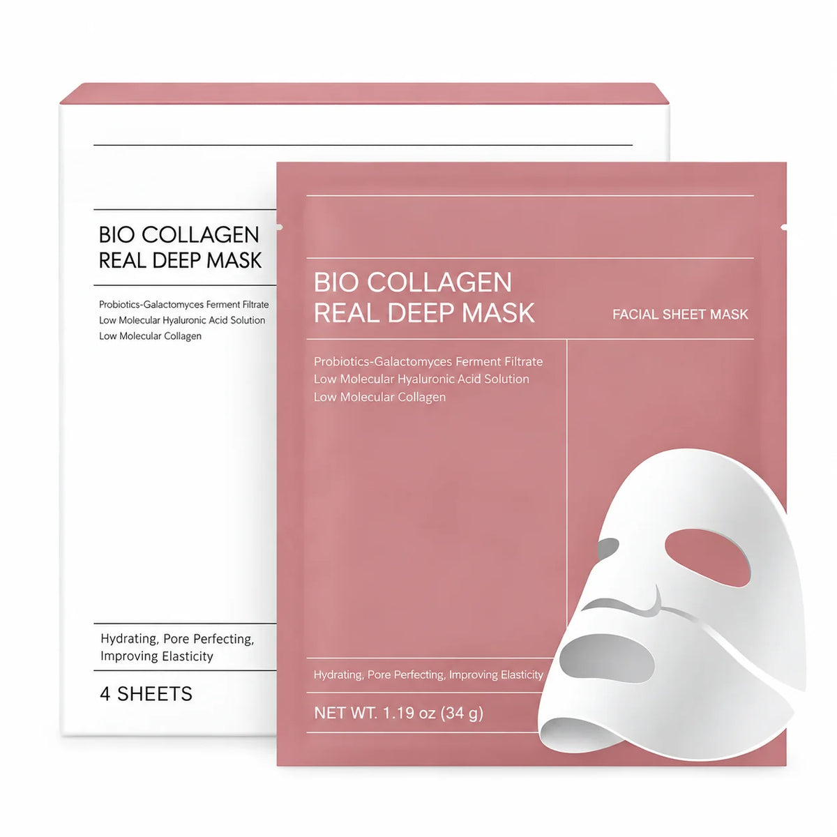 Facial Mask Organic Collagen Hyaluronic & Niacinamide