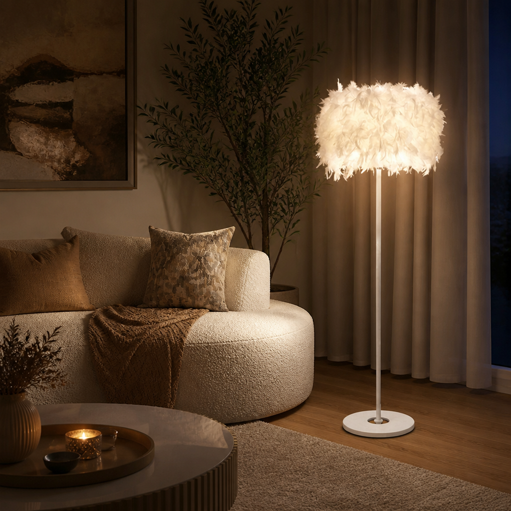 Feather Table Lamp