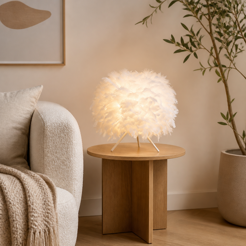 Feather Table Lamp