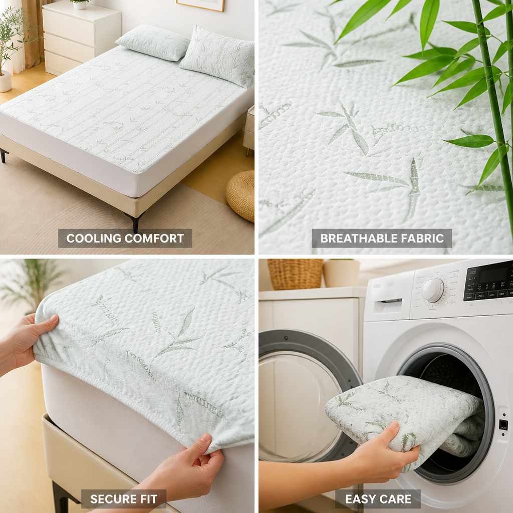 Fitted Sheet Cooling & Breathable Deep Pocket