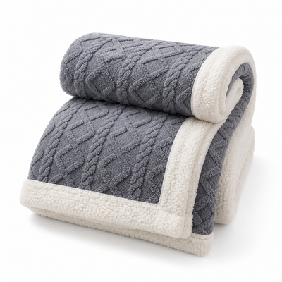 Fleece Blanket Reversible Brushed & Smooth