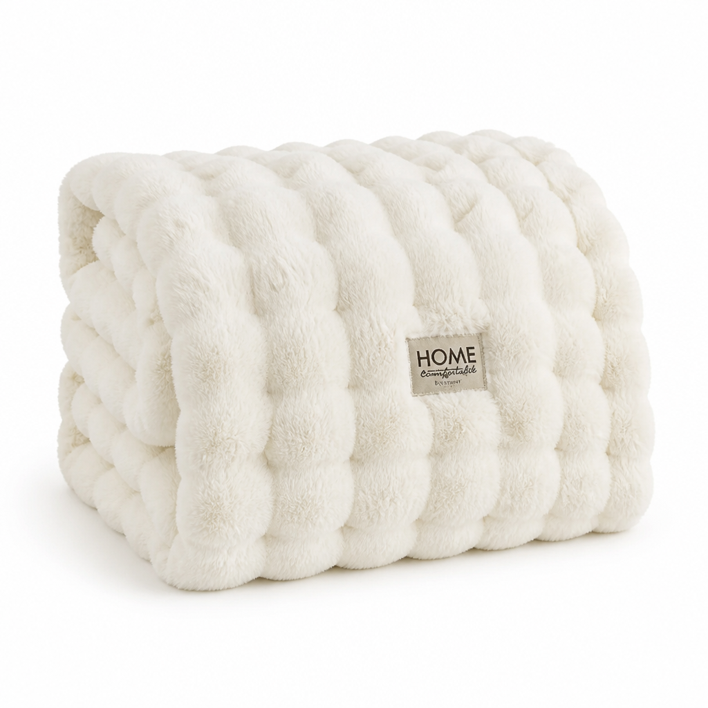 Fleece Blanket Ultra-Soft Rabbit & Milk Velvet Machine Washable