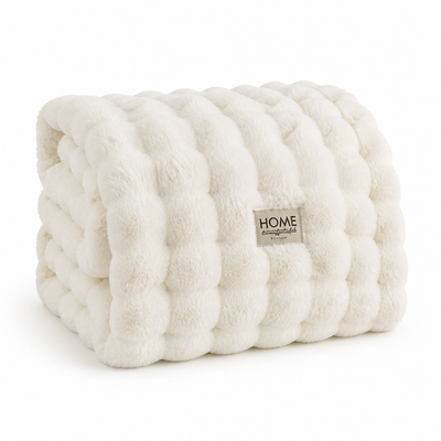 Fleece Blanket Ultra-Soft Rabbit & Milk Velvet Machine Washable