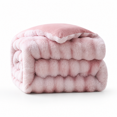 Fleece Blanket Ultra-Soft Rabbit & Milk Velvet Machine Washable
