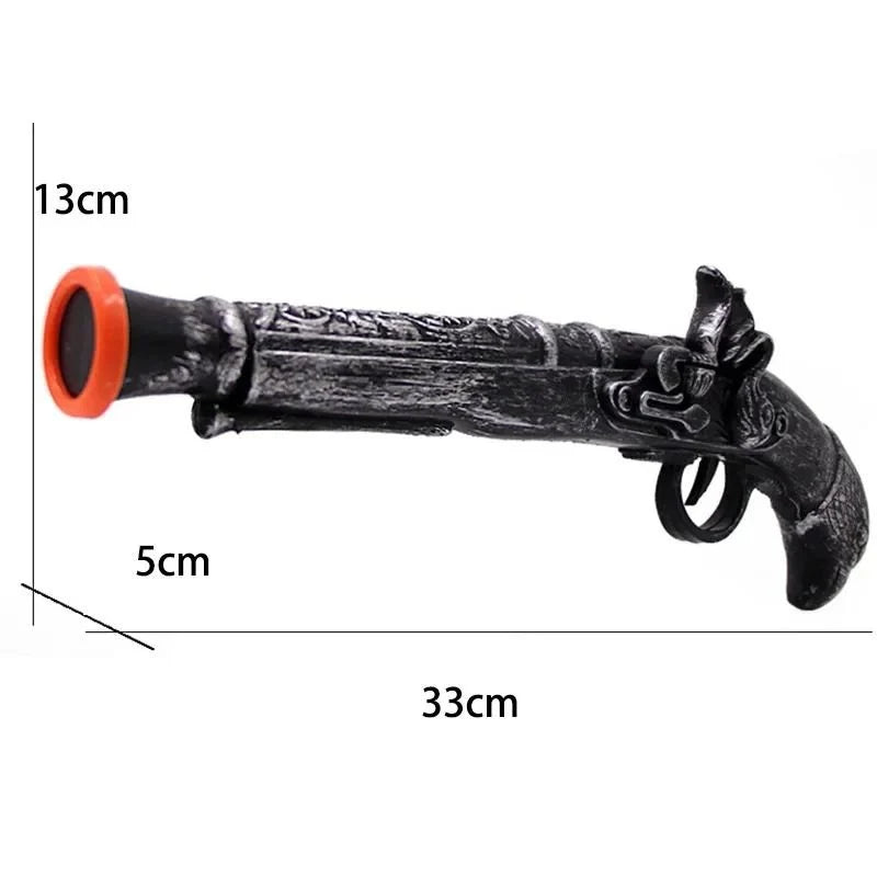 Flintlock Pistol Antique Engraved Lightweight Wood-Look Grip