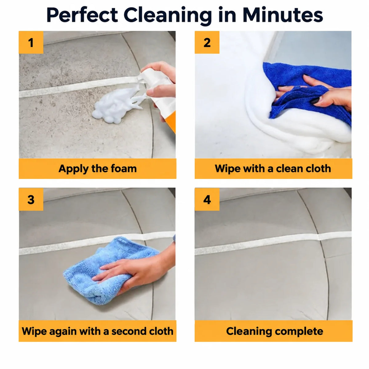 Foam Cleaner Spray Expanding Multi-Surface No-Rinse & Residue-Free