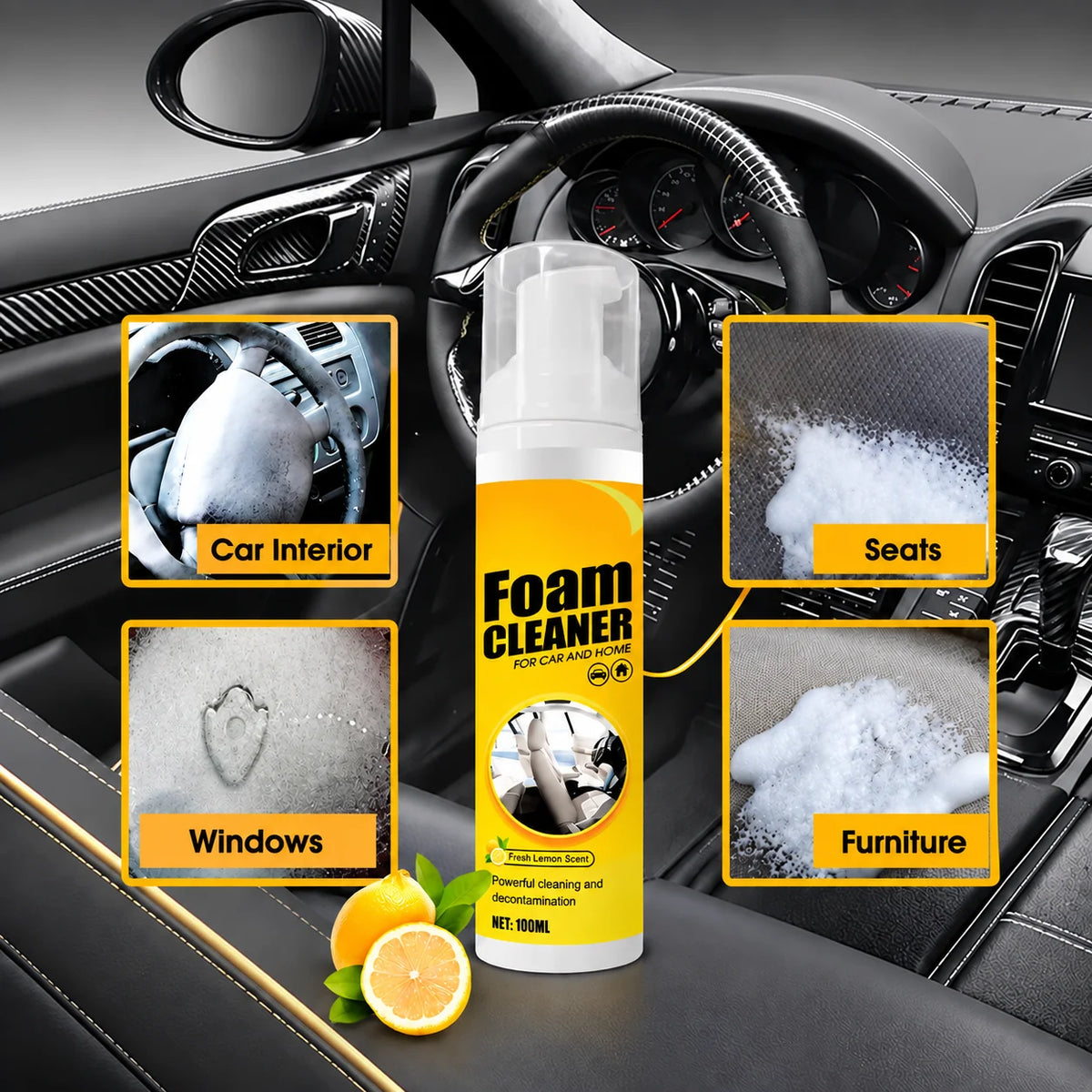 Foam Cleaner Spray Expanding Water-Based Multi-Surface