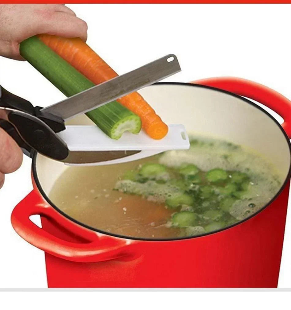 Folding Knife Integrated Cutting Board Stainless Steel Safety Lock