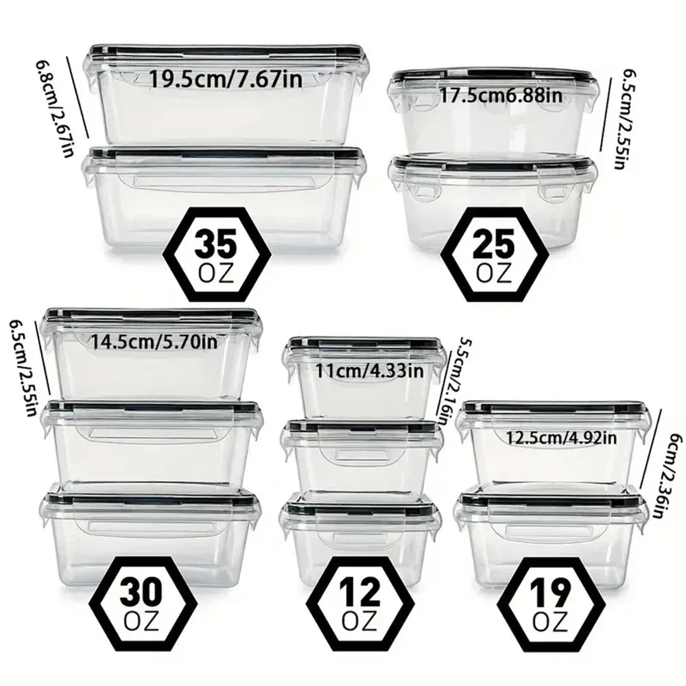 Food Storage Container Set Airtight Locking Lids BPA-Free