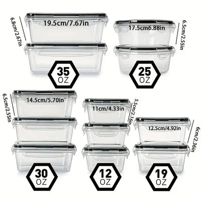 Food Storage Container Set Airtight Locking Lids BPA-Free