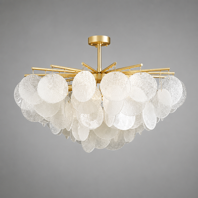 French Bubble Glass Wind Chime Pendant Light