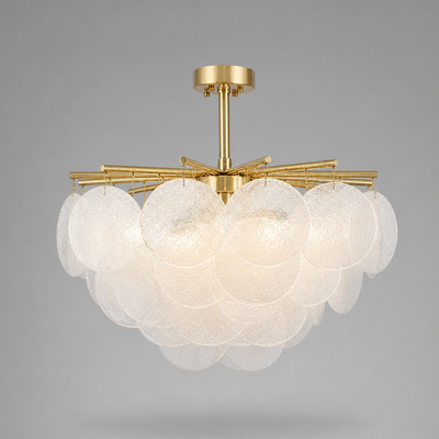 French Bubble Glass Wind Chime Pendant Light