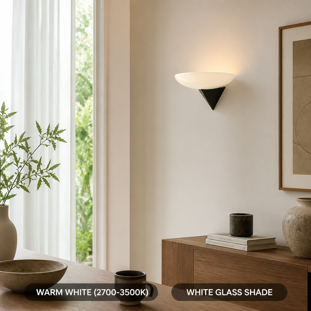 French Glass LED Wall Sconce