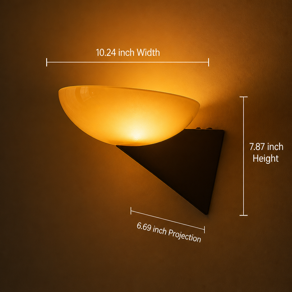 French Glass LED Wall Sconce