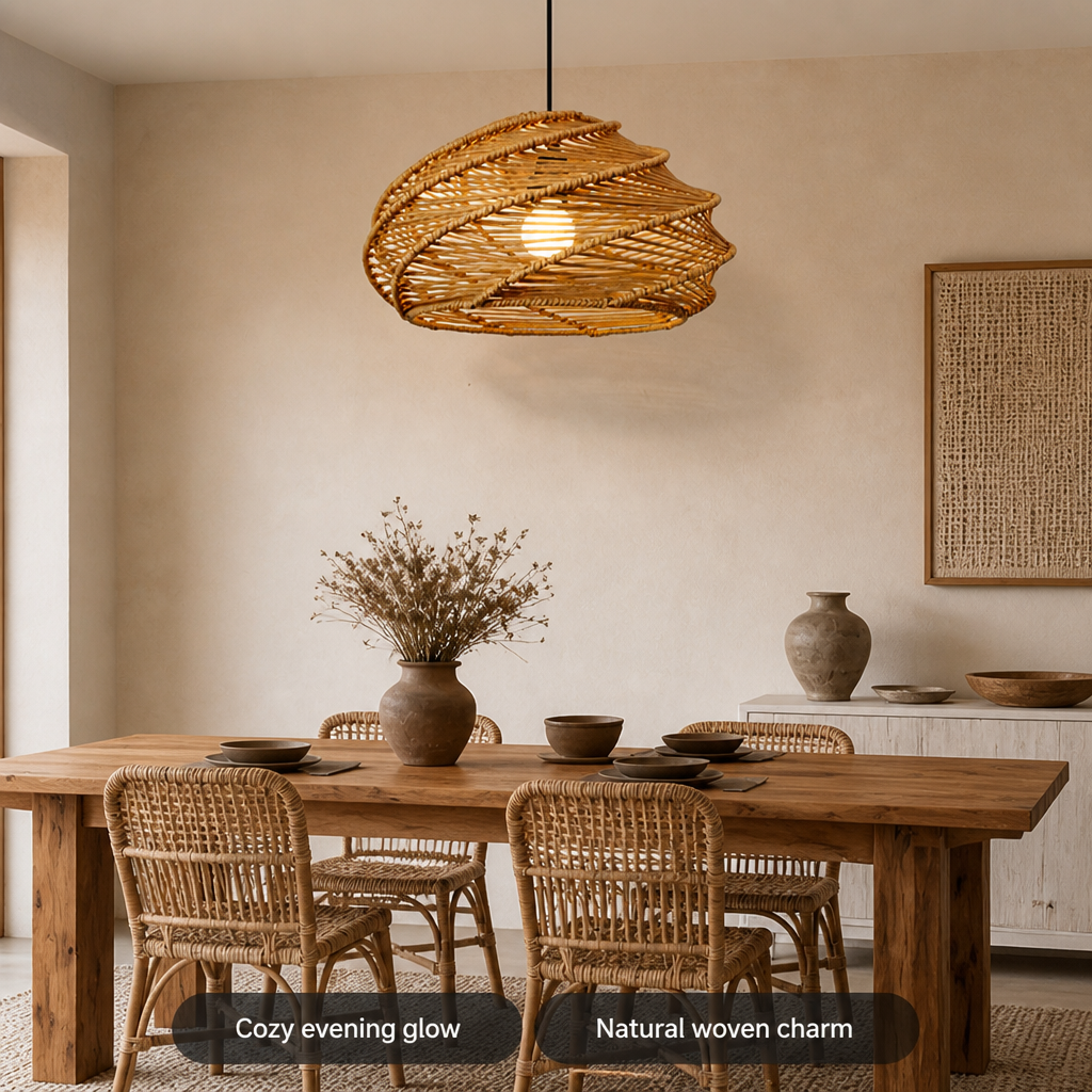 French Paper Rope Pendant Light