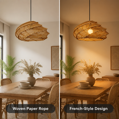 French Paper Rope Pendant Light