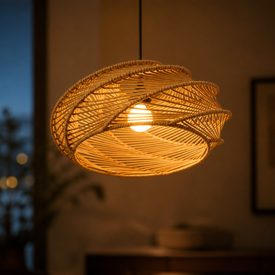 French Paper Rope Pendant Light